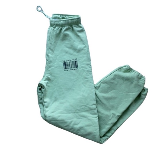 Mayfair The Label Group Seafoam Green IT COSTS $0 TO BE A NICE PERSON Sweatpants - Picture 2 of 4